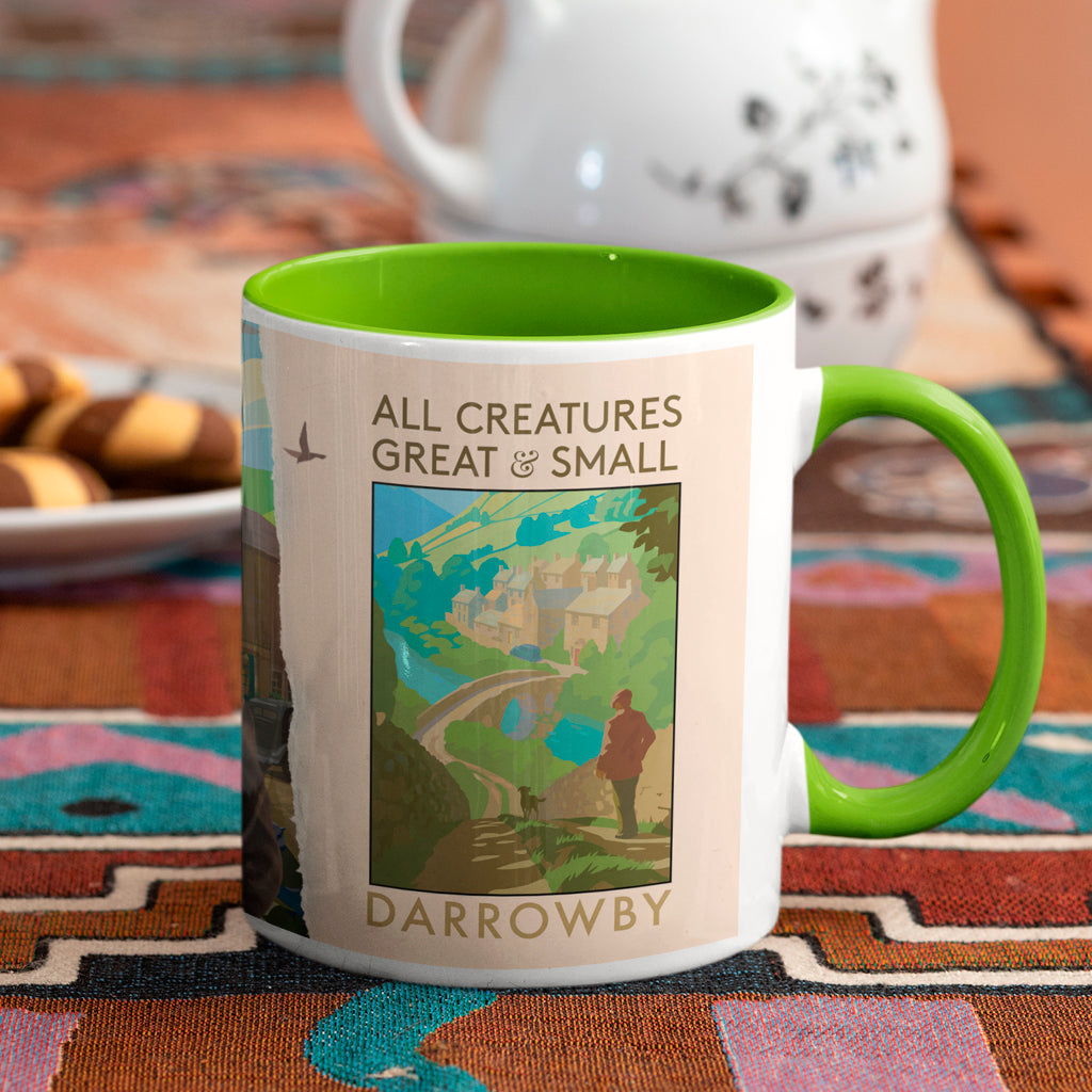 All Creatures Great and Small Scenic Walk to Darrowby Mug - Green Interior