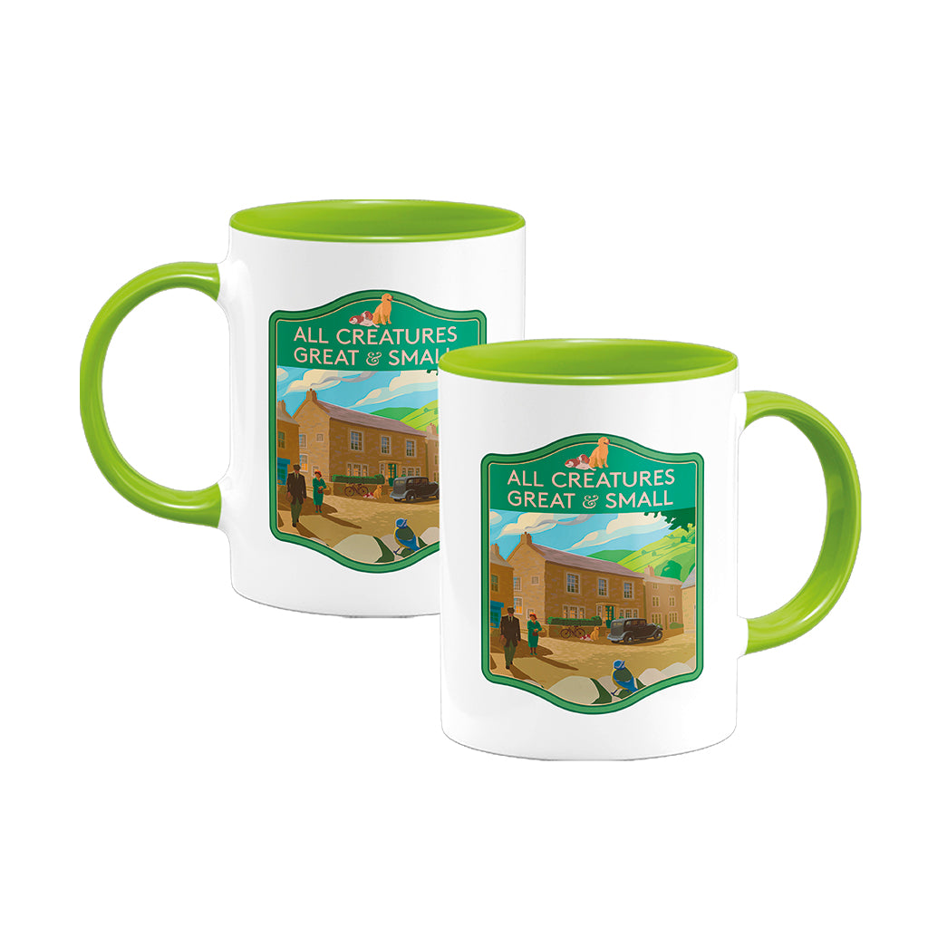 All Creatures Great and Small Skeldale House Darrowby Mug - Green Interior