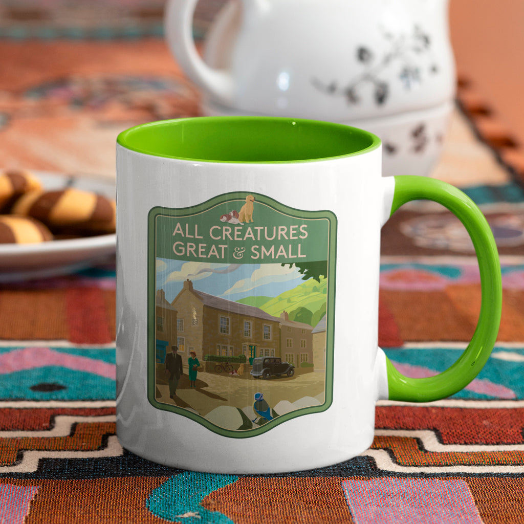 All Creatures Great and Small Skeldale House Darrowby Mug - Green Interior