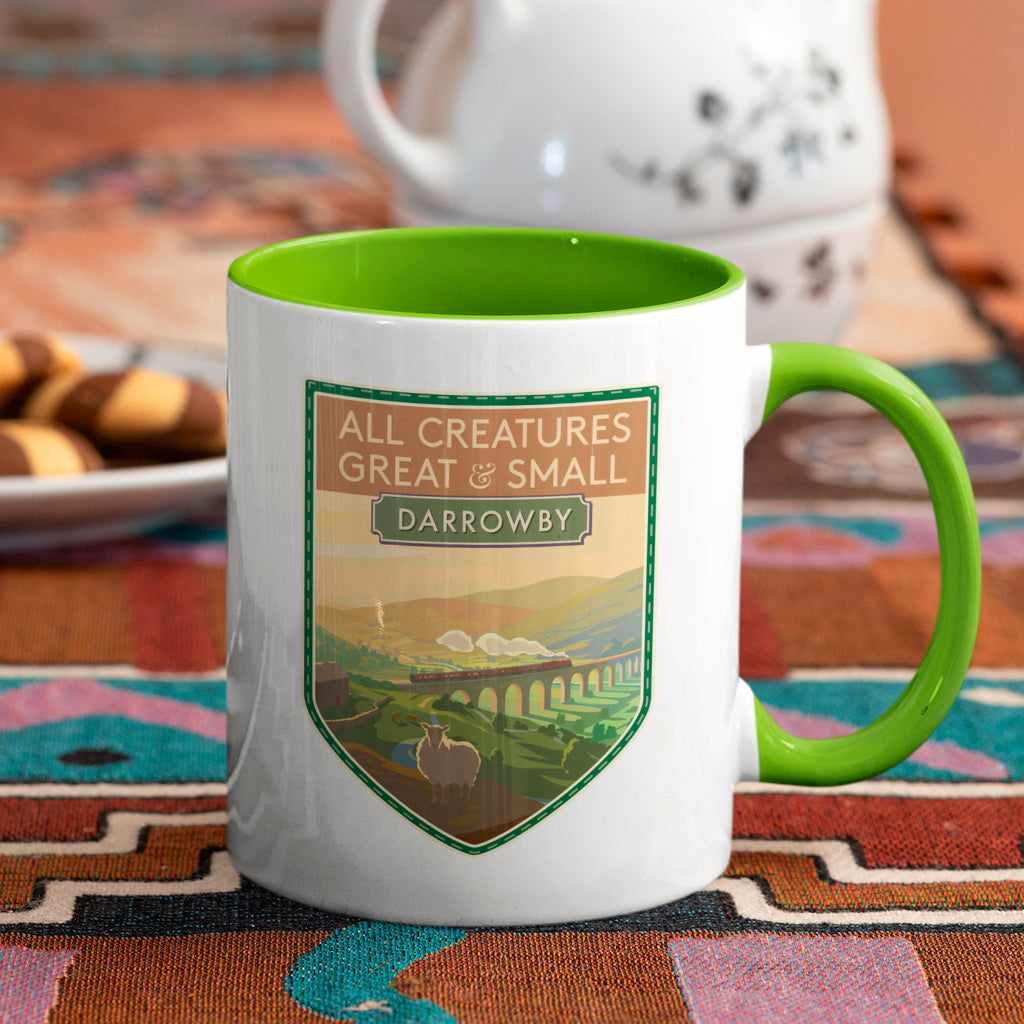 All Creatures Great and Small by Rail to Darrowby Mug - Green Interior