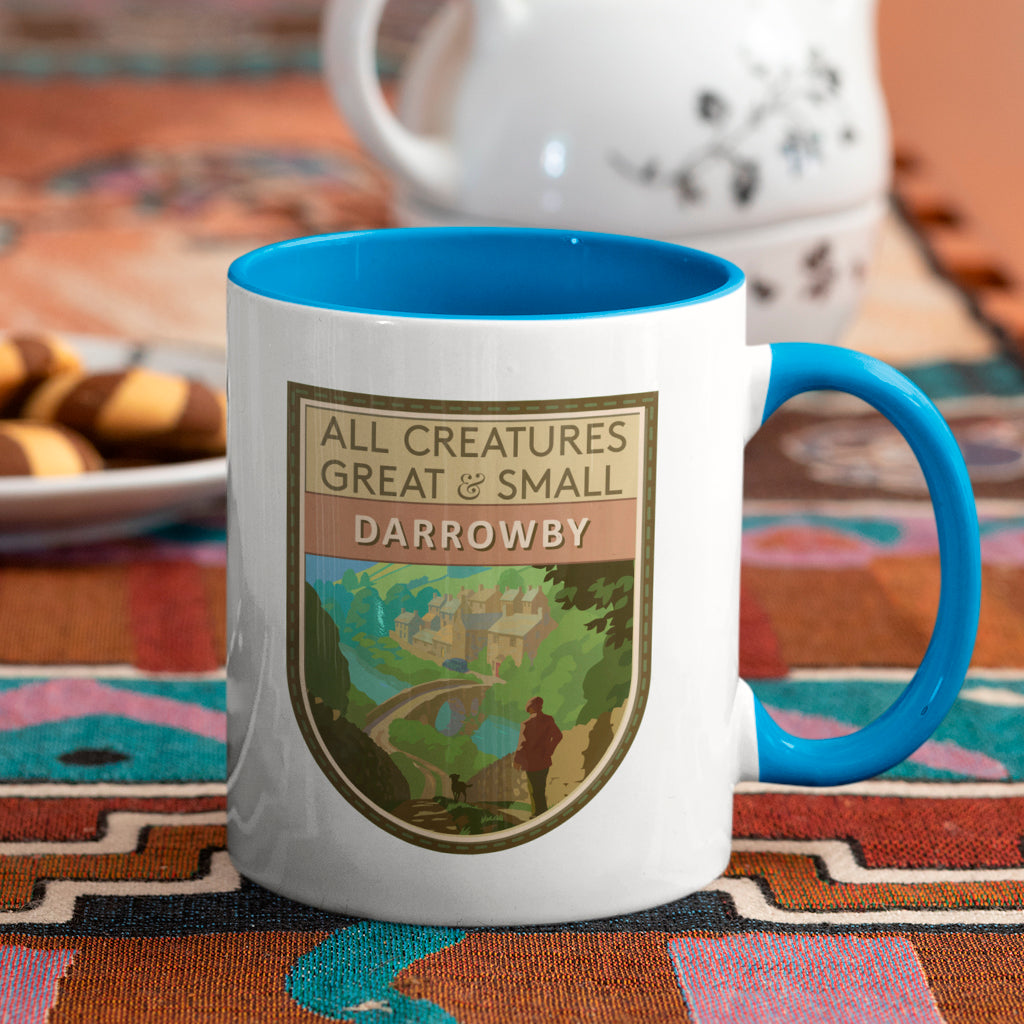 All Creatures Great and Small Scenic Walk to Darrowby Mug - Blue Interior