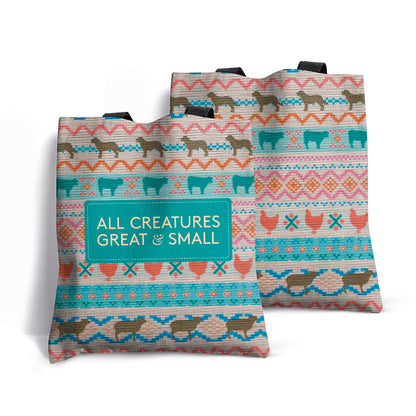 All Creatures Great and Small Farmyard Animals Edge-to-Edge Tote Bag