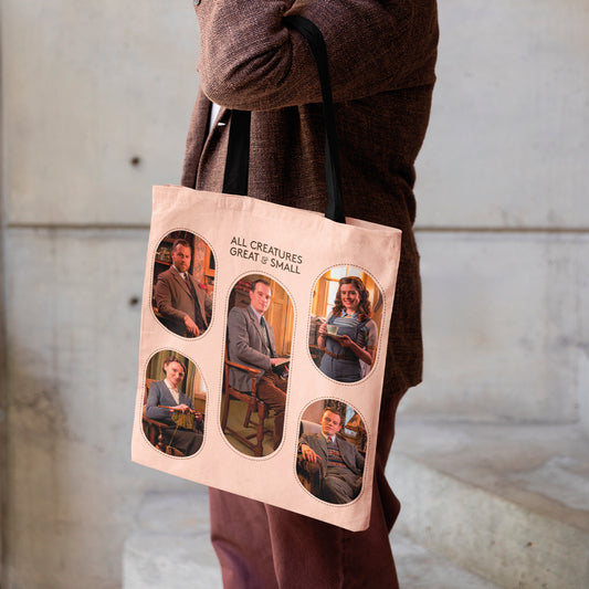 All Creatures Great and Small Cast Collage Edge-to-Edge Tote Bag