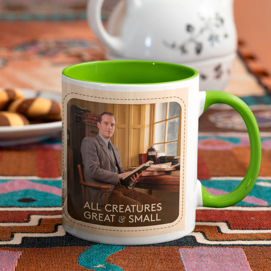 All Creatures Great and Small James Herriot Character Mug - Green Interior, Collectible Edition