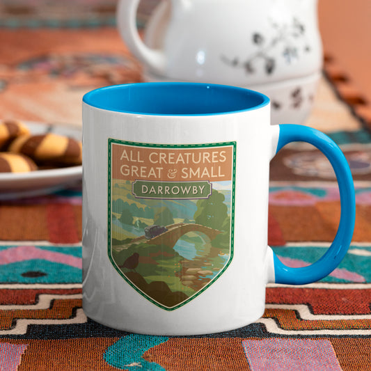 All Creatures Great and Small Scenic Darrowby Bridge Mug - Blue Interior