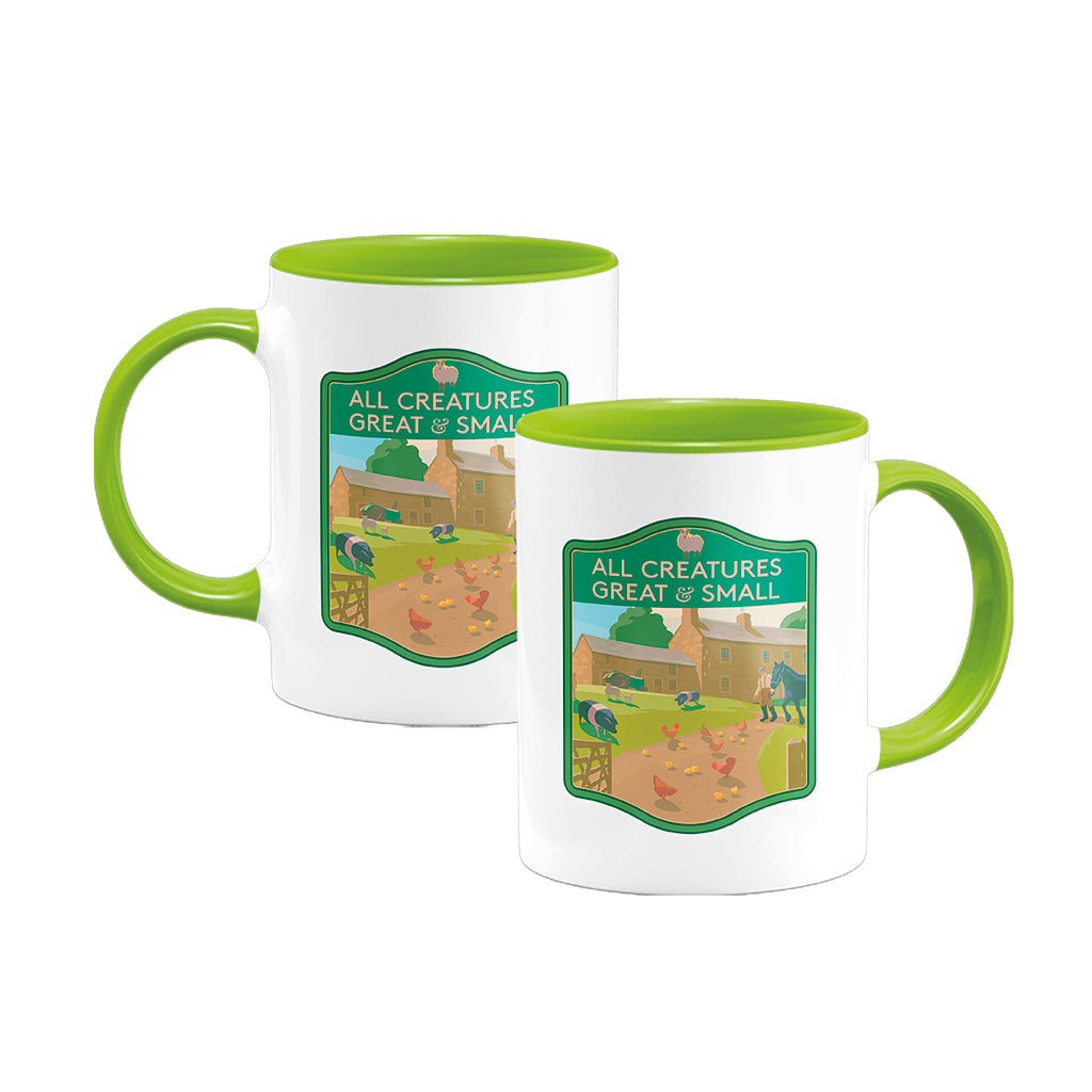 All Creatures Great and Small Darrowby Farmyard Mug - Green Interior