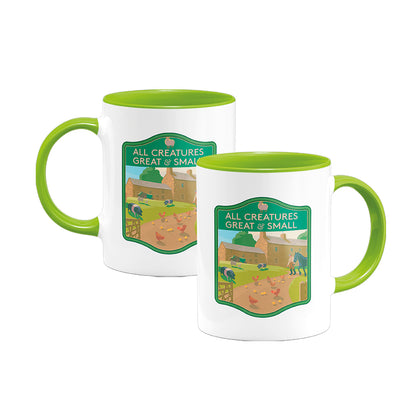 All Creatures Great and Small Darrowby Farmyard Mug - Green Interior