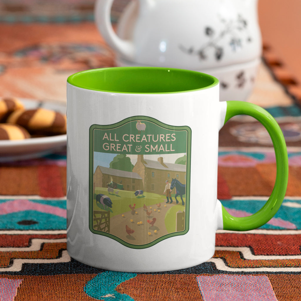 All Creatures Great and Small Darrowby Farmyard Mug - Green Interior