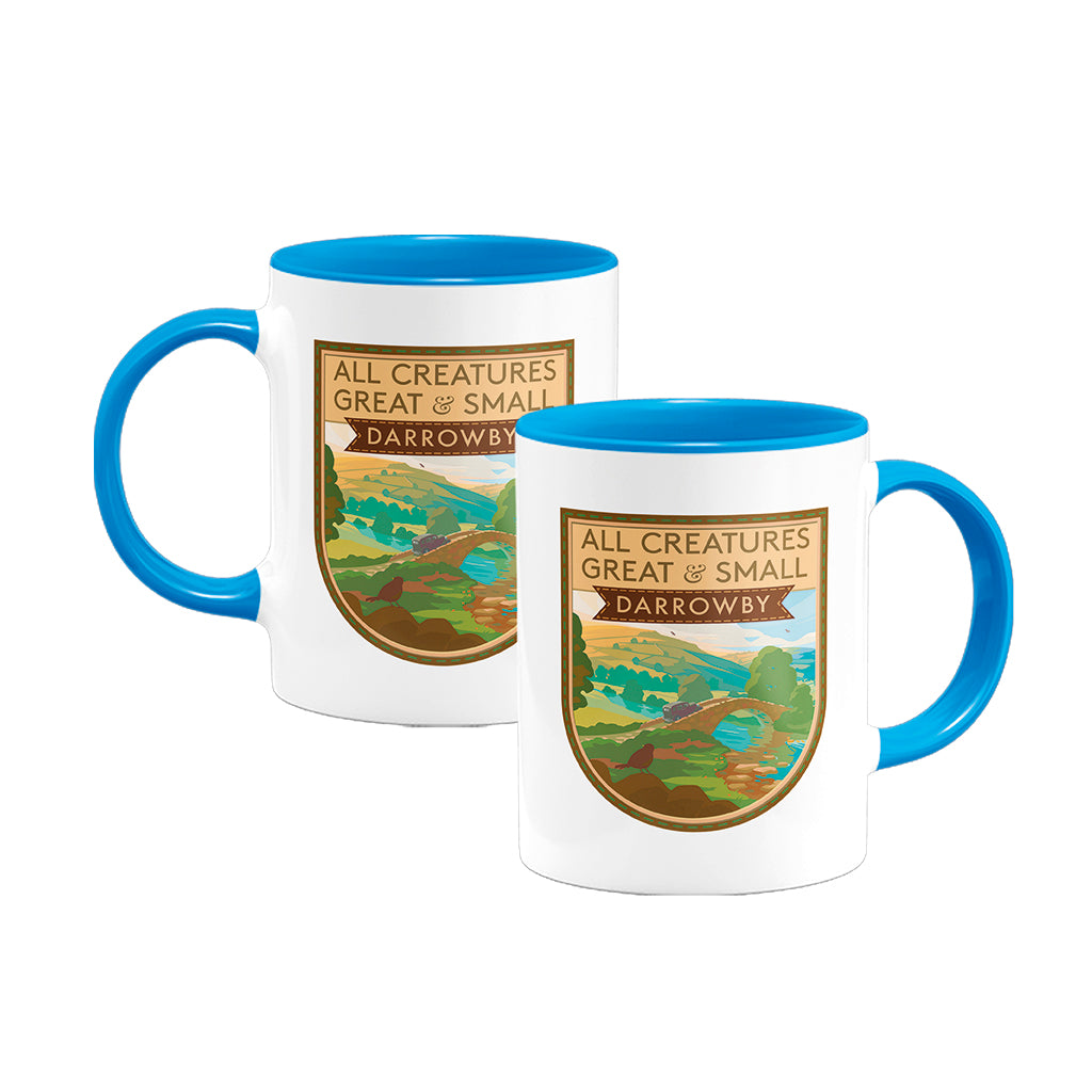 All Creatures Great and Small River Crossing to Darrowby Mug - Blue Interior