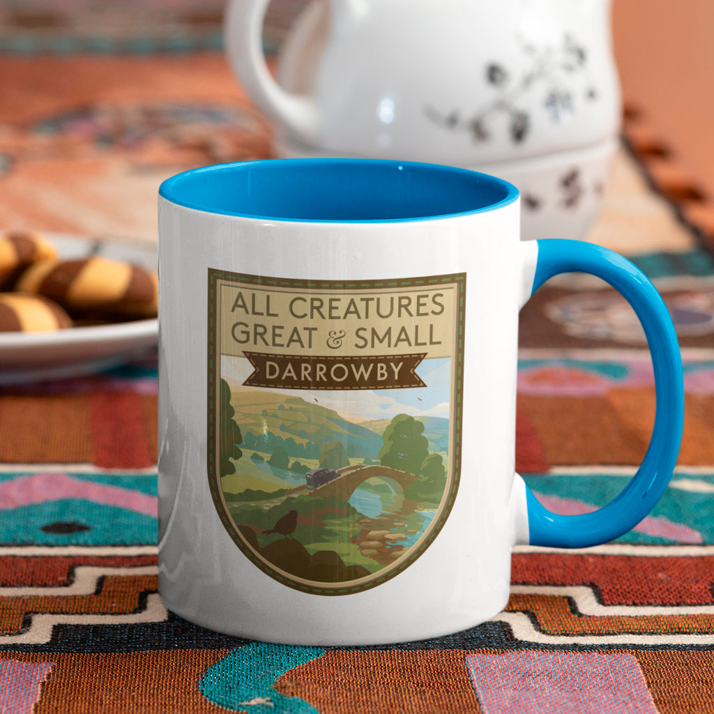 All Creatures Great and Small River Crossing to Darrowby Mug - Blue Interior