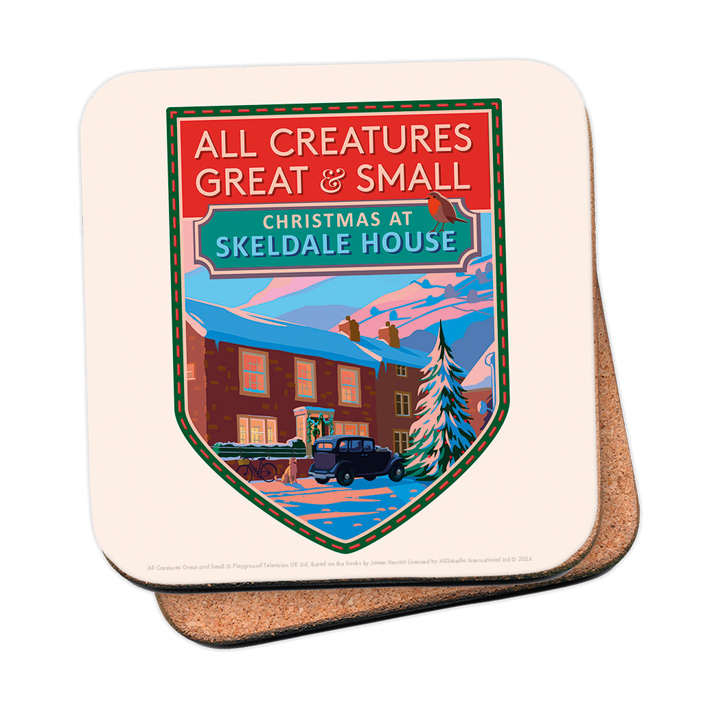 All Creatures Great and Small Christmas at Skeldale House Coaster