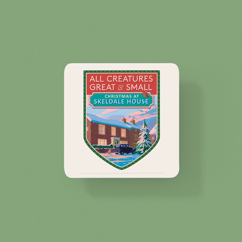 All Creatures Great and Small Christmas at Skeldale House Coaster