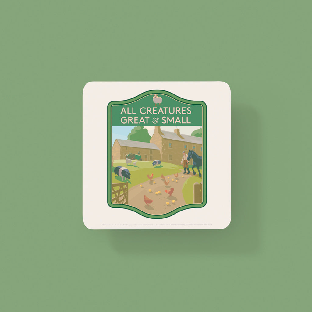 All Creatures Great and Small Darrowby Farmyard Coaster