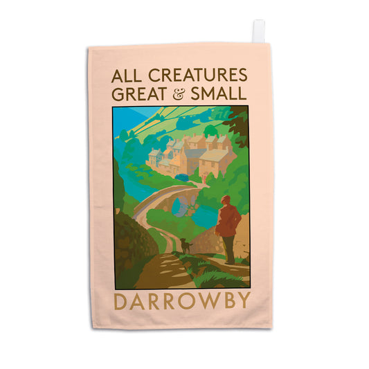 All Creatures Great and Small Scenic Walk to Darrowby Tea Towel