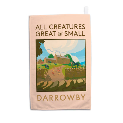 All Creatures Great and Small Darrowby Farmyard Tea Towel