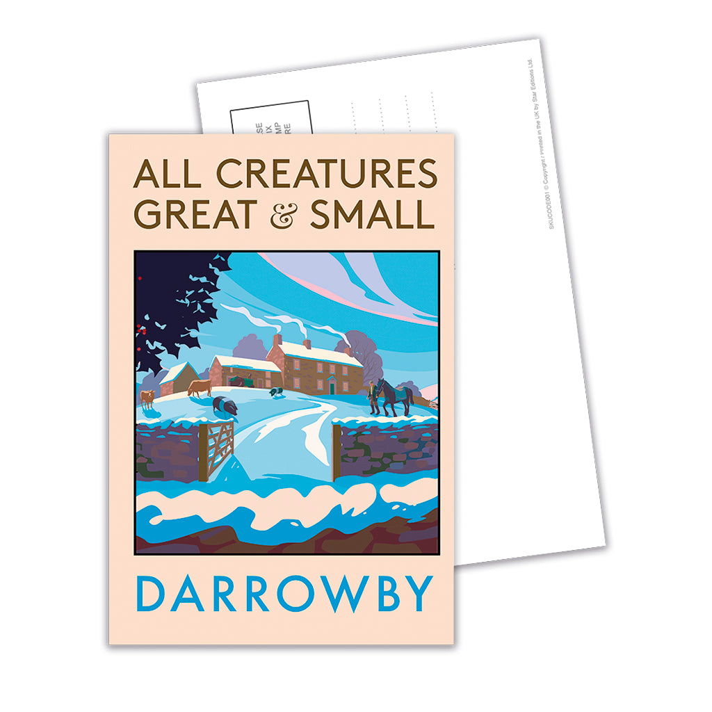 All Creatures Great and Small WInter Darrowby Farmyard Postcard