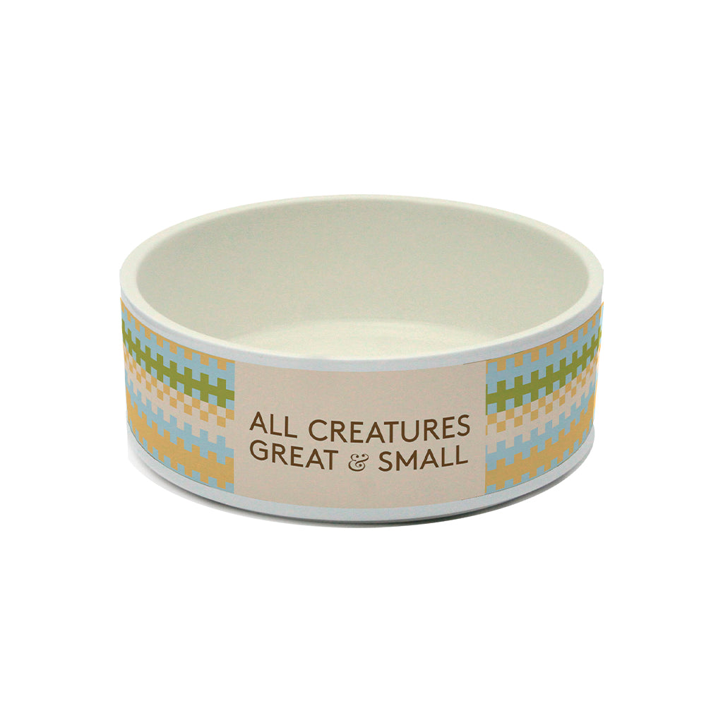 All Creatures Great and Small Striped Pattern Pet Bowl