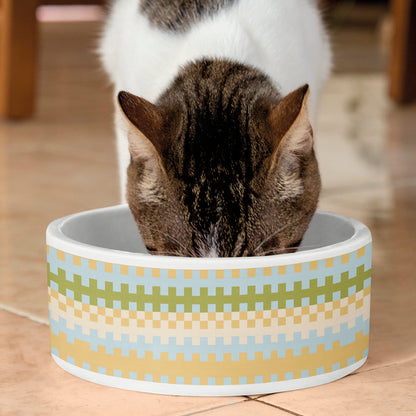 All Creatures Great and Small Striped Pattern Pet Bowl