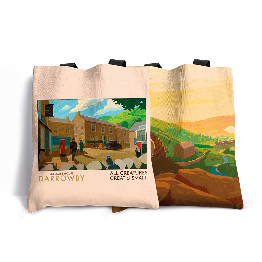 All Creatures Great and Small Skeldale House and Countryside Edge-to-Edge Tote Bag