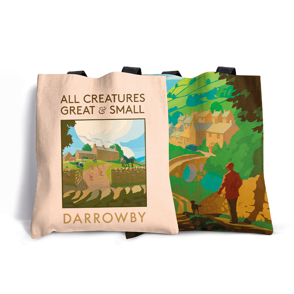 All Creatures Great and Small Darrowby Village and Farm Edge-to-Edge Tote Bag